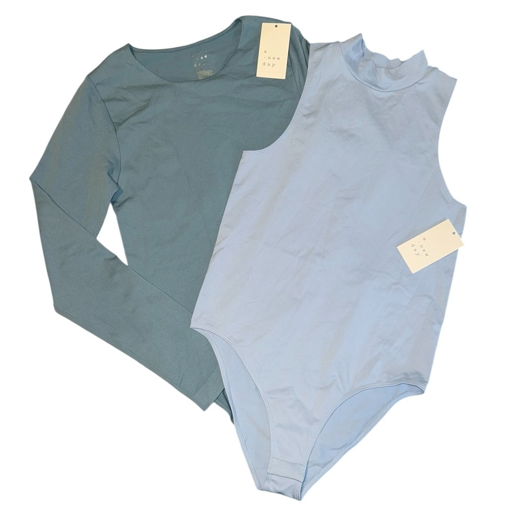 A New Day Bodysuit Bundle | 2 Soft Stretch Bodysuits | Size M
